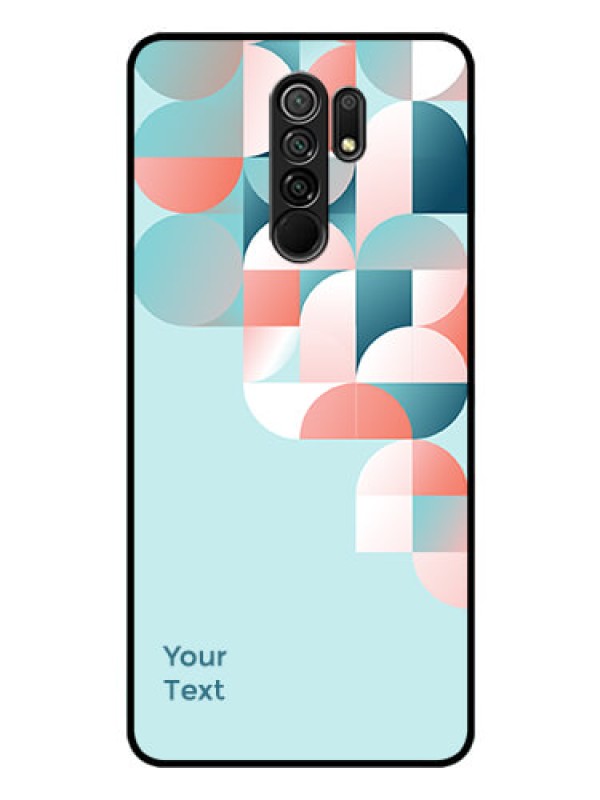 Custom Poco M2 Custom Glass Phone Case - Stylish Semi-circle Pattern Design