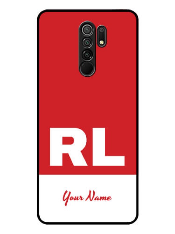 Custom Poco M2 Personalized Glass Phone Case - dual tone custom text Design