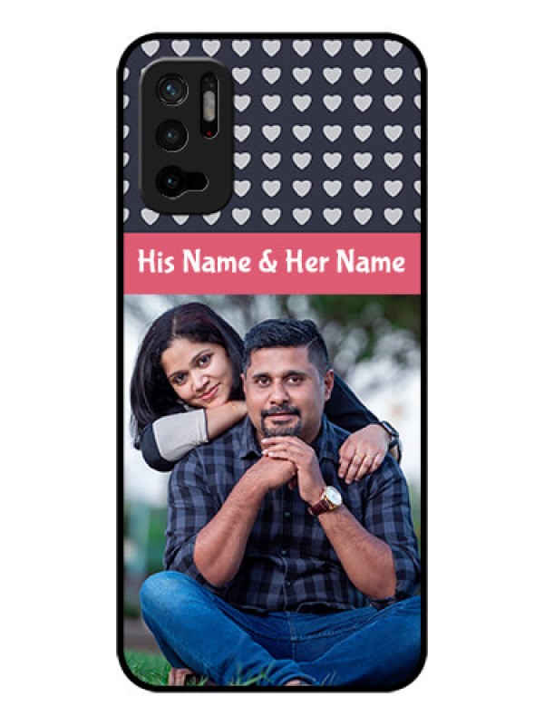 Custom Poco M3 Pro 5G Custom Glass Mobile Case - Love Symbols Design