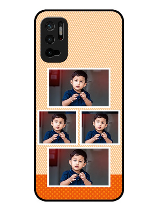 Custom Poco M3 Pro 5G Photo Printing on Glass Case - Bulk Photos Upload Design