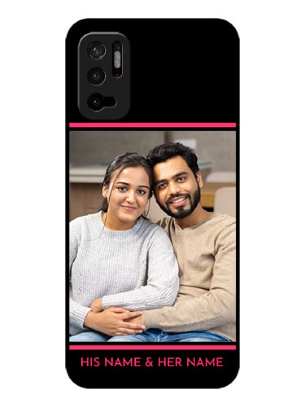 Custom Poco M3 Pro 5G Custom Glass Mobile Case - with Add Text Design
