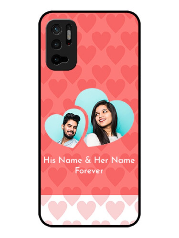 Custom Poco M3 Pro 5G Personalized Glass Phone Case - Couple Pic Upload Design