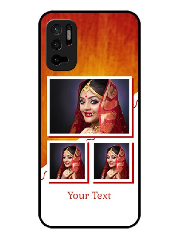 Custom Poco M3 Pro 5G Custom Glass Phone Case - Wedding Memories Design 