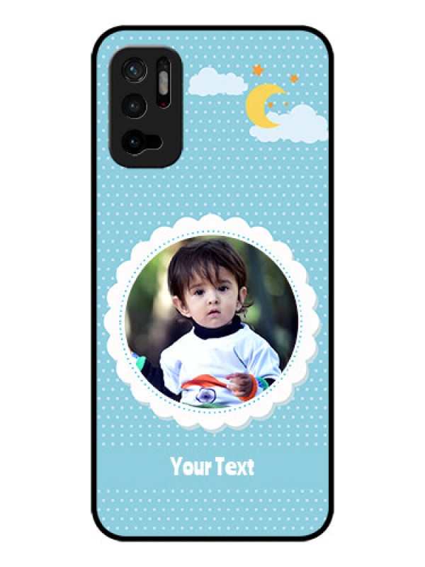Custom Poco M3 Pro 5G Personalised Glass Phone Case - Violet Pattern Design