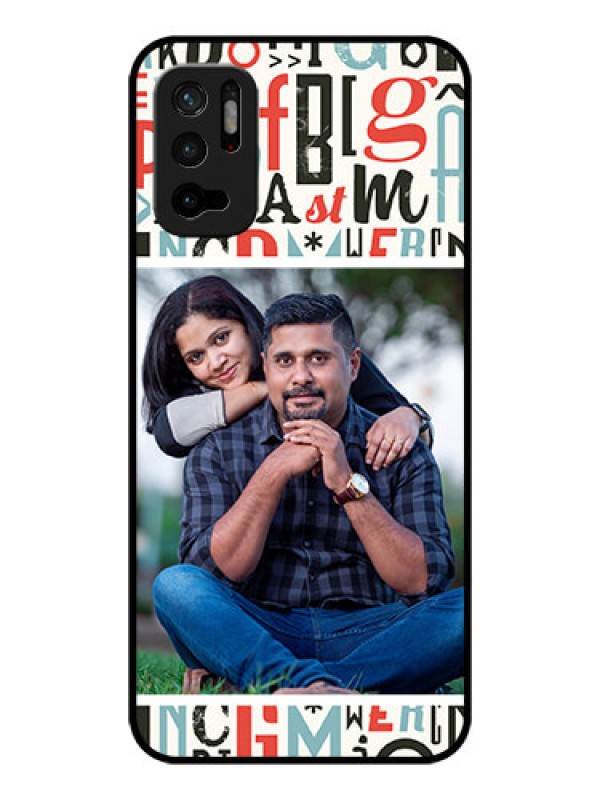 Custom Poco M3 Pro 5G Personalized Glass Phone Case - Alphabet Design