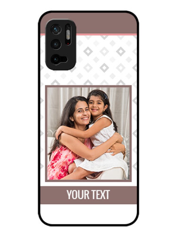 Custom Poco M3 Pro 5G Photo Printing on Glass Case - Simple Diamond Design