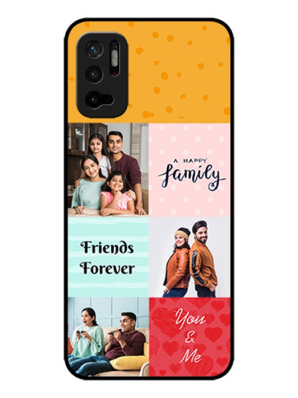Custom Poco M3 Pro 5G Personalized Glass Phone Case - Images with Quotes Design