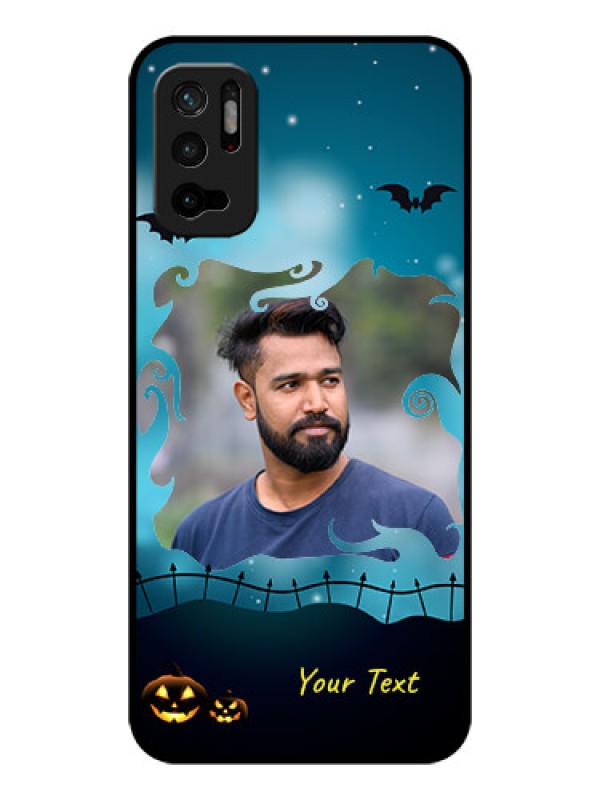Custom Poco M3 Pro 5G Custom Glass Phone Case - Halloween frame design