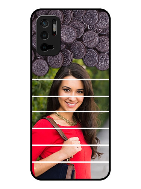 Custom Poco M3 Pro 5G Custom Glass Phone Case - with Oreo Biscuit Design