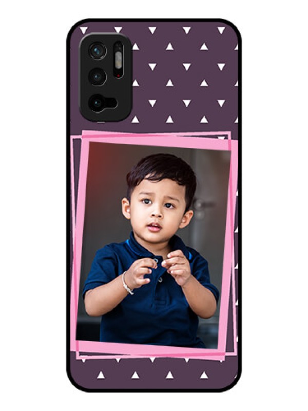 Custom Poco M3 Pro 5G Custom Glass Mobile Case - Triangle Pattern Dotted Design