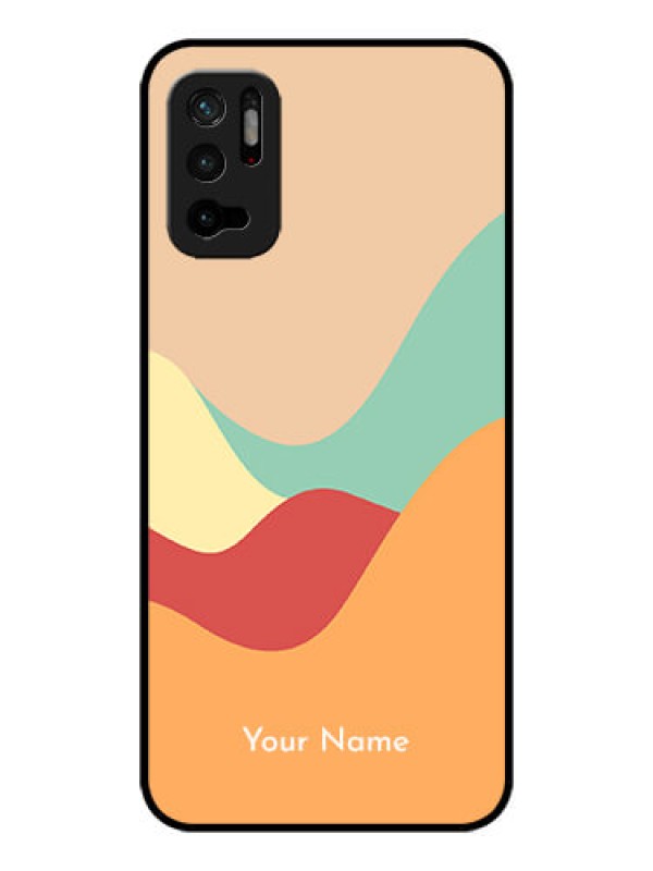 Custom Poco M3 Pro 5G Personalized Glass Phone Case - Ocean Waves Multi-colour Design