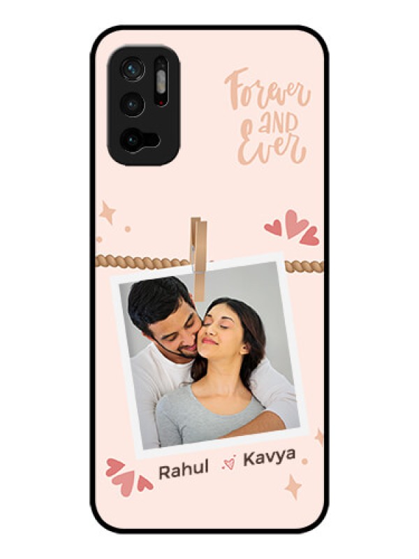 Custom Poco M3 Pro 5G Custom Glass Phone Case - Forever and ever love Design