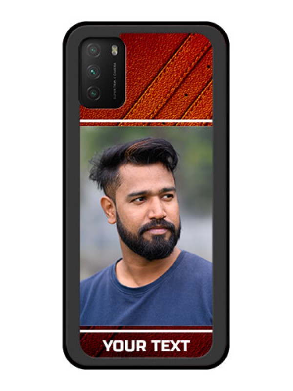 Custom Poco M3 Personalized Glass Phone Case  - Leather Phone Case Design