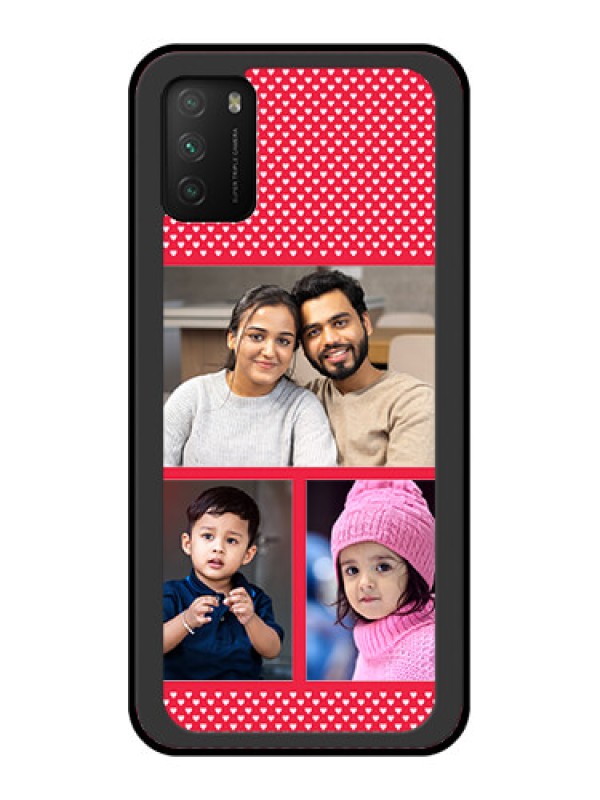 Custom Poco M3 Personalized Glass Phone Case  - Bulk Pic Upload Design