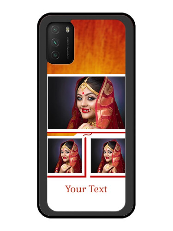 Custom Poco M3 Custom Glass Phone Case  - Wedding Memories Design  