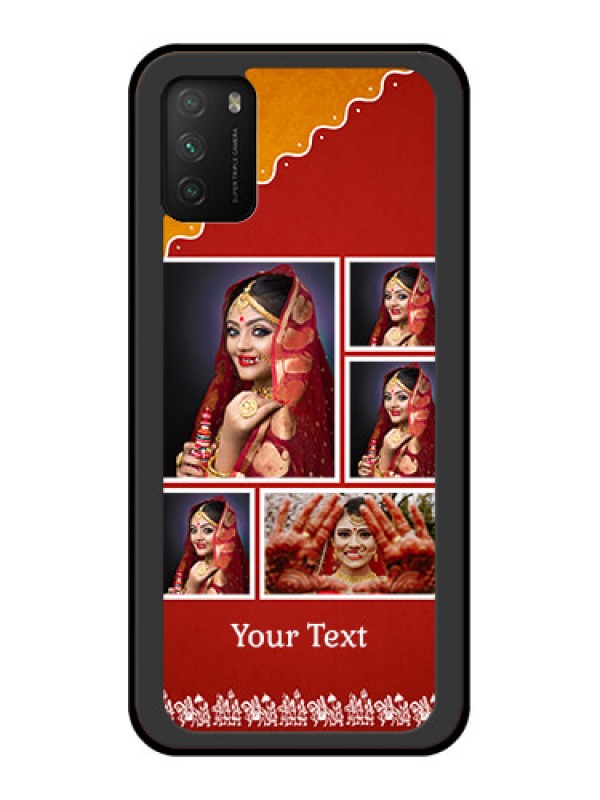 Custom Poco M3 Personalized Glass Phone Case  - Wedding Pic Upload Design
