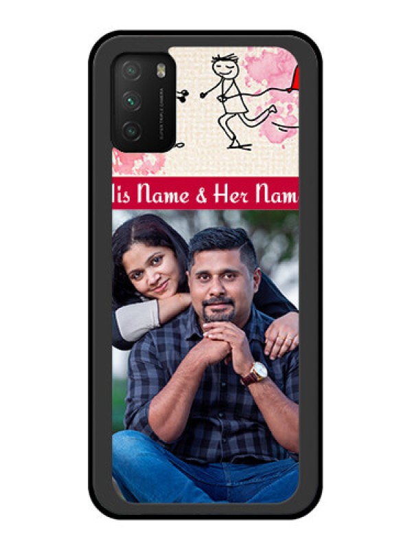 Custom Poco M3 Photo Printing on Glass Case  - You and Me Case Design