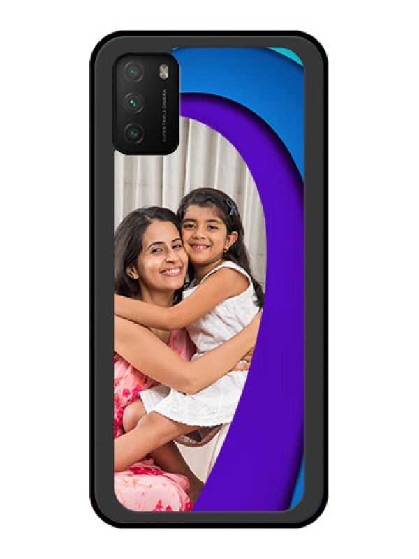 Custom Poco M3 Photo Printing on Glass Case  - Simple Pattern Design