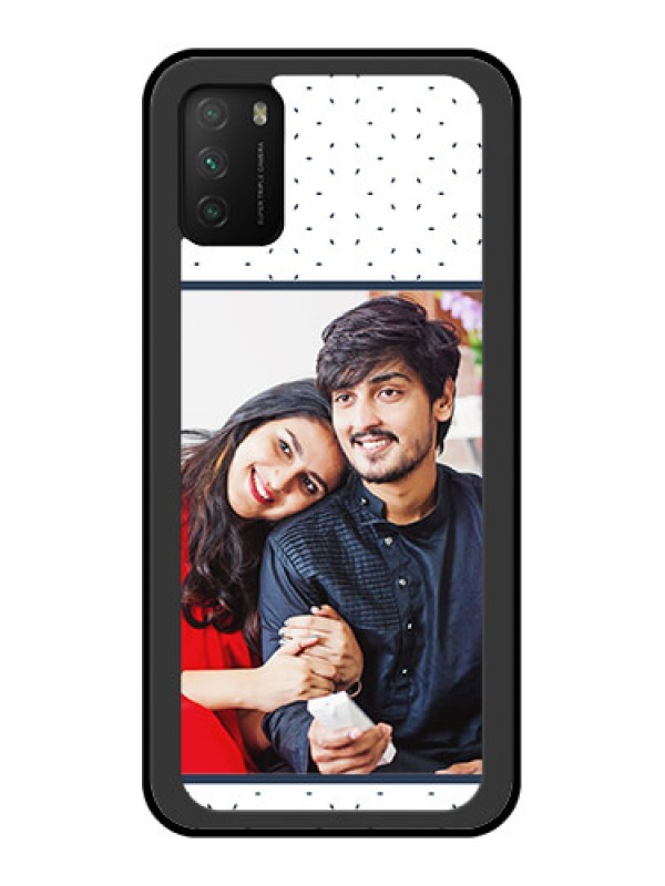 Custom Poco M3 Personalized Glass Phone Case  - Premium Dot Design