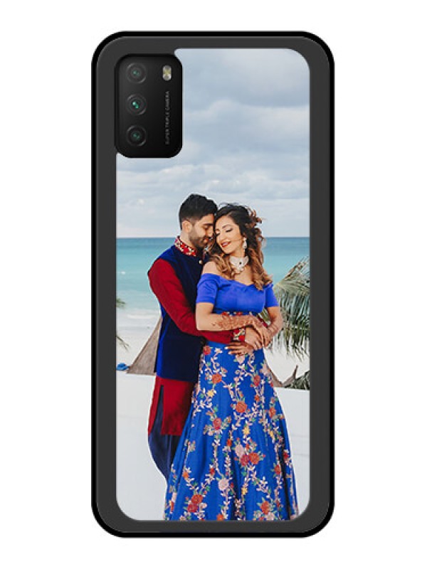 Custom Poco M3 Photo Printing on Glass Case  - Upload Full Picture Design