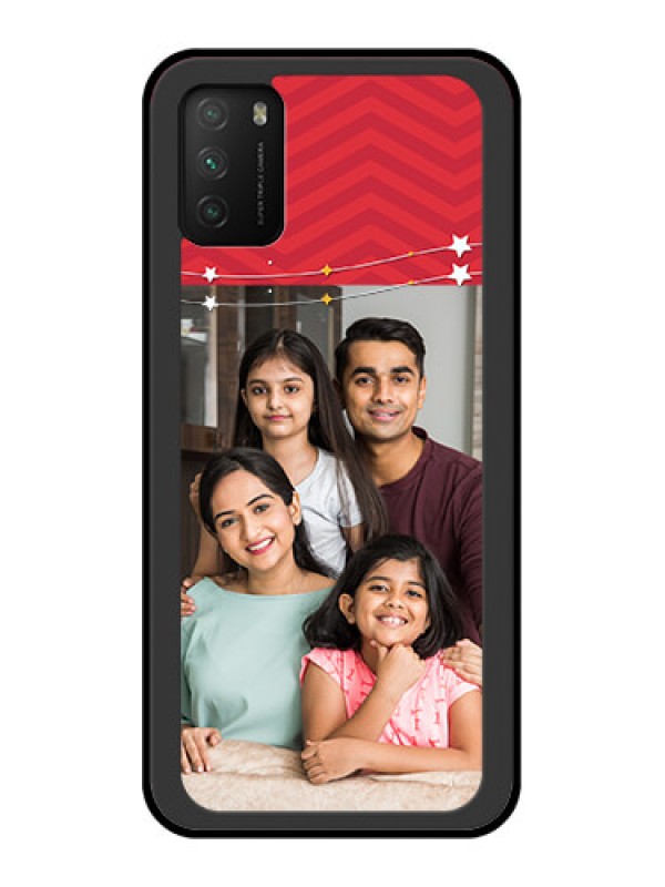 Custom Poco M3 Personalized Glass Phone Case  - Happy Family Design