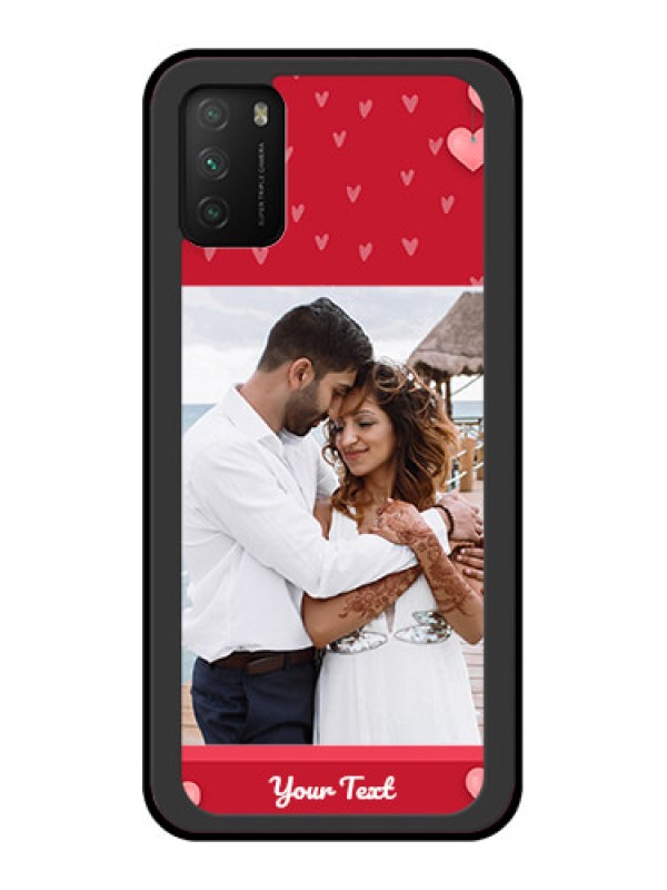 Custom Poco M3 Custom Glass Phone Case  - Valentines Day Design