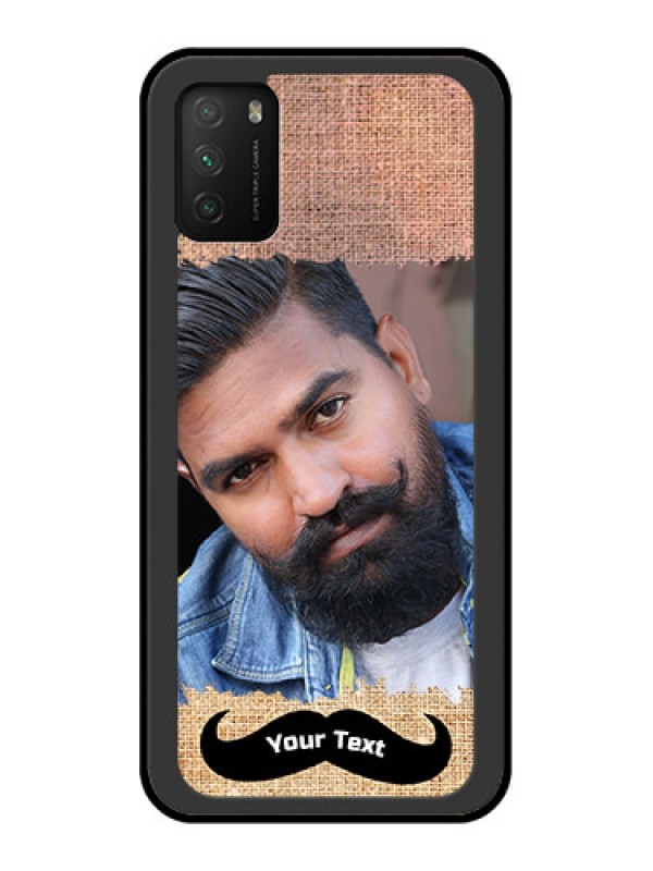 Custom Poco M3 Personalized Glass Phone Case  - with Texture Design