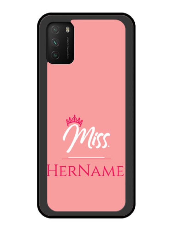 Custom Poco M3 Custom Glass Phone Case Mrs with Name