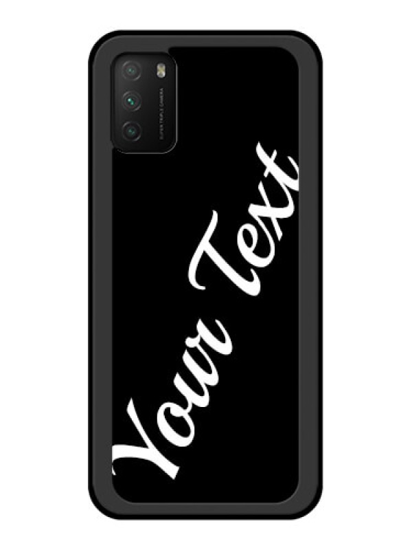 Custom Poco M3 Custom Glass Mobile Cover with Your Name