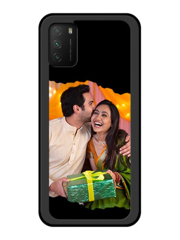 Custom Poco M3 Custom Glass Phone Case - Tear-off Design