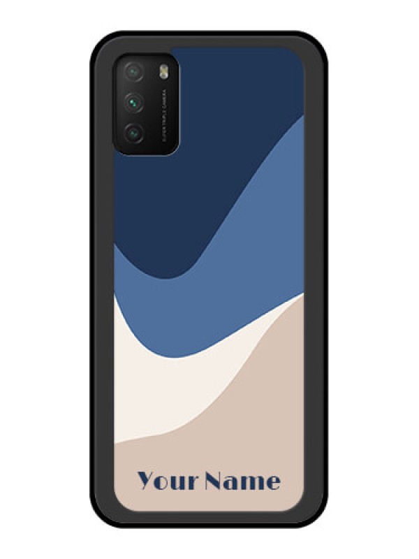Custom Poco M3 Custom Glass Phone Case - Abstract Drip Art Design