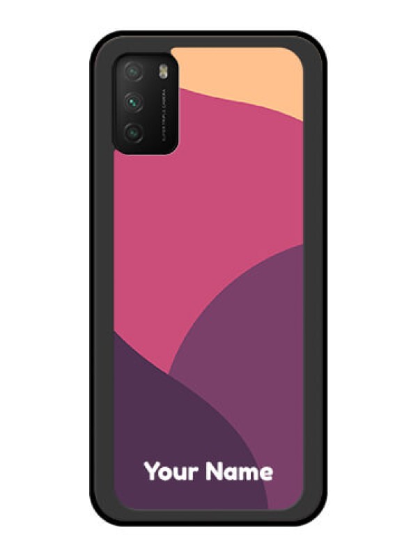 Custom Poco M3 Custom Glass Phone Case - Mixed Multi-colour abstract art Design