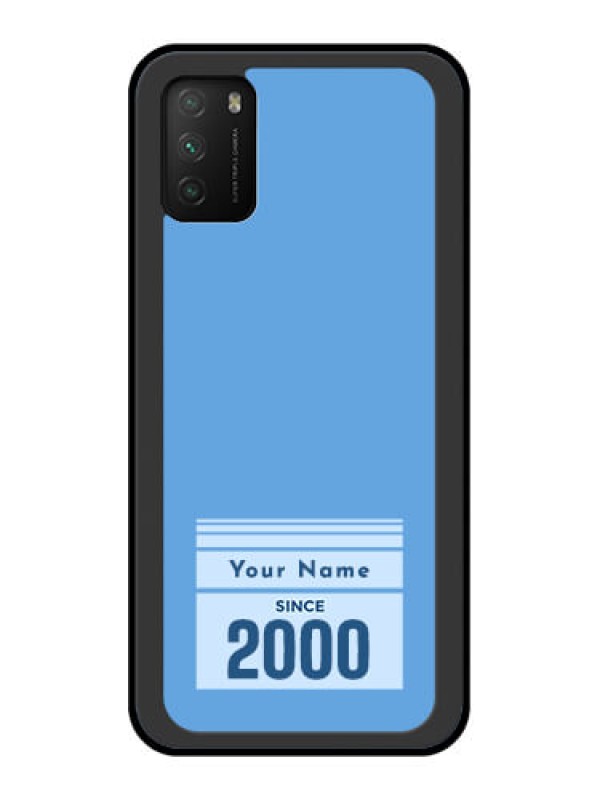 Custom Poco M3 Custom Glass Mobile Case - Custom Year of birth Design