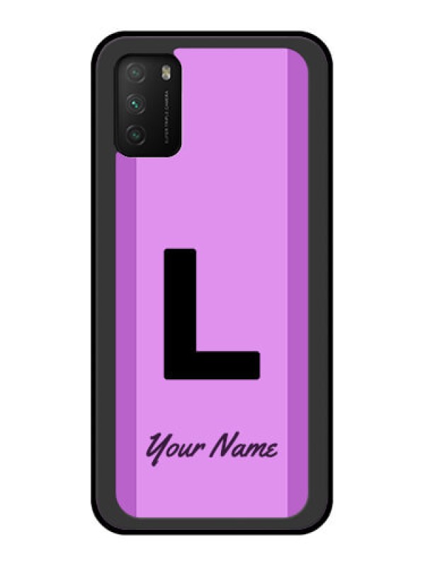 Custom Poco M3 Custom Glass Phone Case - Tricolor custom text Design