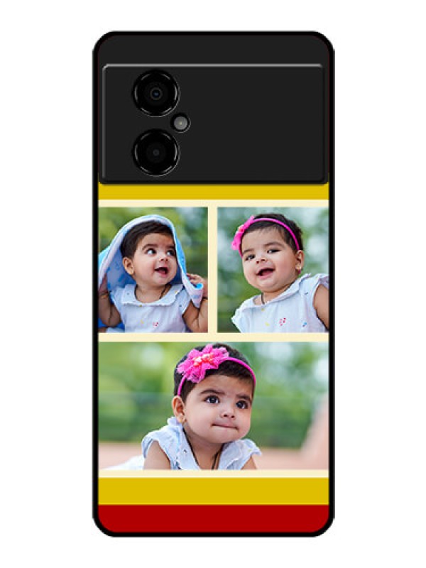 Custom Poco M4 5G Custom Glass Mobile Case - Multiple Pic Upload Design