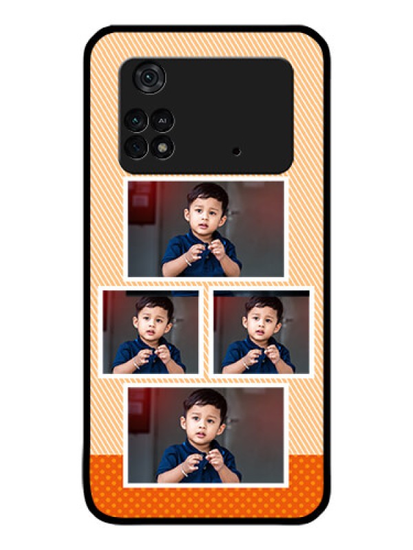 Custom Poco M4 Pro 4G Photo Printing on Glass Case - Bulk Photos Upload Design