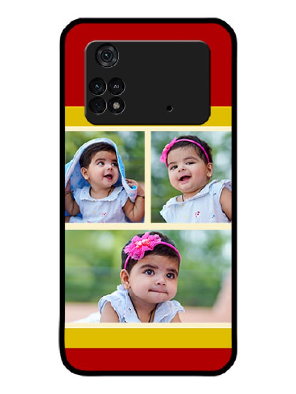 Custom Poco M4 Pro 4G Custom Glass Mobile Case - Multiple Pic Upload Design