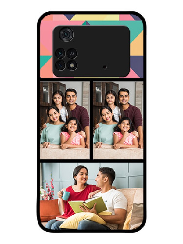 Custom Poco M4 Pro 4G Custom Glass Phone Case - Bulk Pic Upload Design