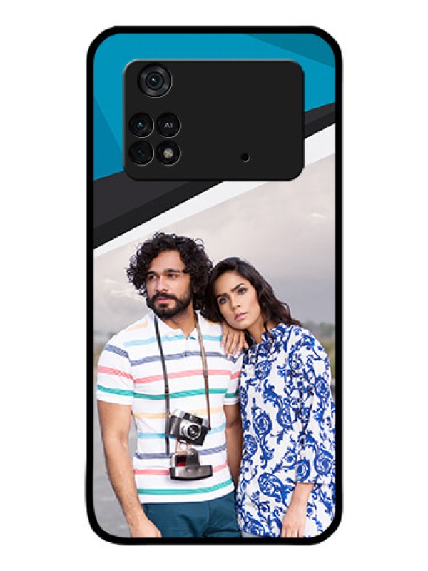 Custom Poco M4 Pro 4G Photo Printing on Glass Case - Simple Pattern Photo Upload Design