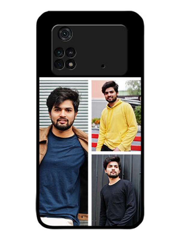 Custom Poco M4 Pro 4G Photo Printing on Glass Case - Upload Multiple Picture Design