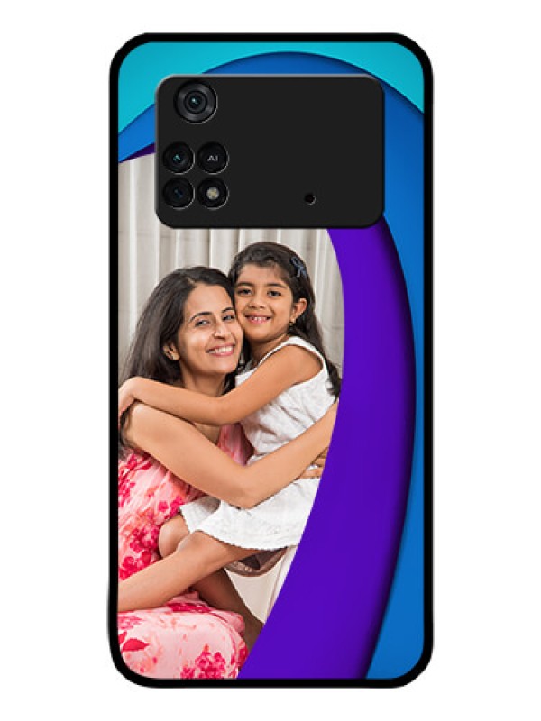 Custom Poco M4 Pro 4G Photo Printing on Glass Case - Simple Pattern Design