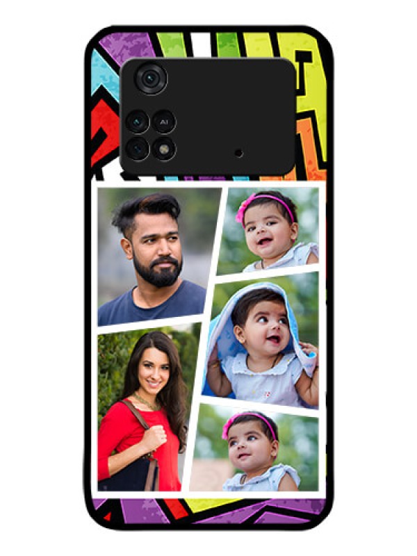 Custom Poco M4 Pro 4G Custom Glass Phone Case - Graffiti pattern Design