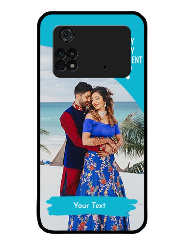 Custom Poco M4 Pro 4G Custom Glass Mobile Case - Happy Moment Design