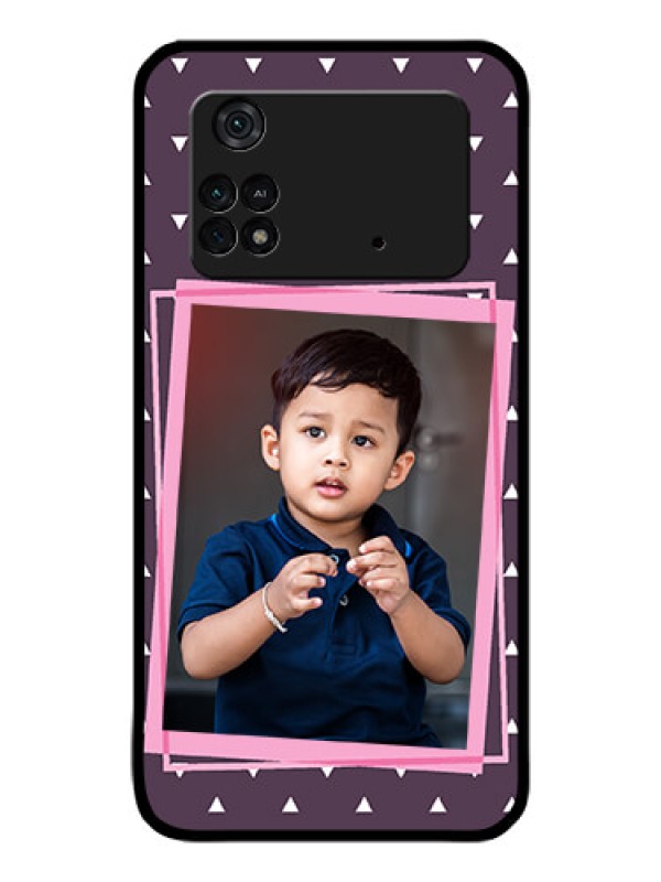 Custom Poco M4 Pro 4G Custom Glass Mobile Case - Triangle Pattern Dotted Design