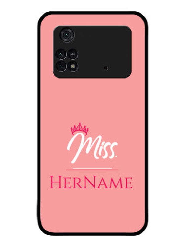 Custom Poco M4 Pro 4G Custom Glass Phone Case Mrs with Name