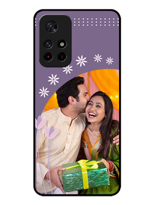 Custom Poco M4 Pro 5G Custom Glass Mobile Case - Lavender flowers design