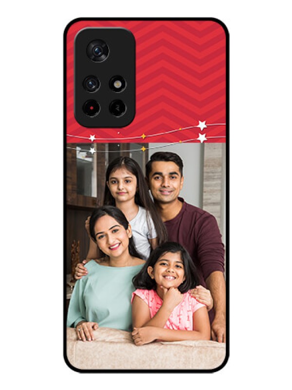 Custom Poco M4 Pro 5G Personalized Glass Phone Case - Happy Family Design