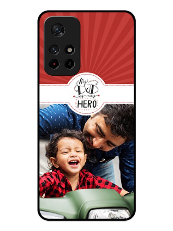 Custom Poco M4 Pro 5G Photo Printing on Glass Case - My Dad Hero Design