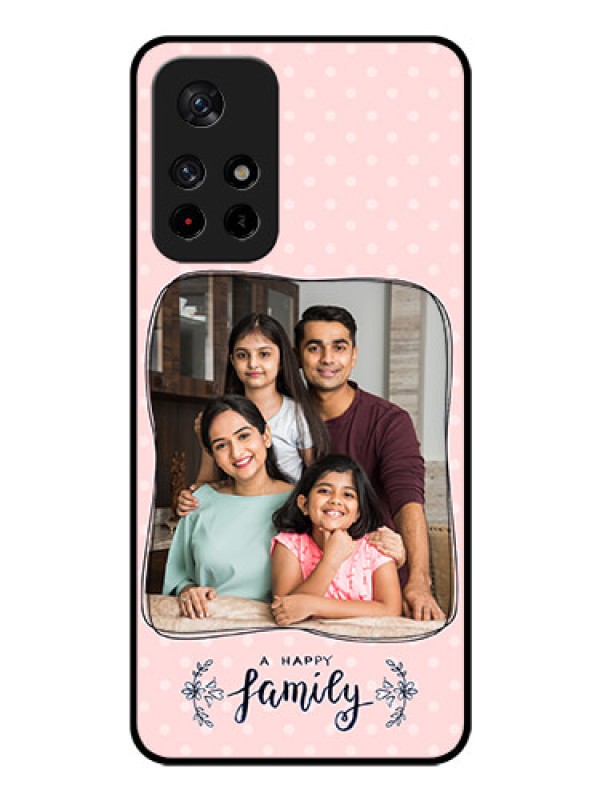 Custom Poco M4 Pro 5G Custom Glass Phone Case - Family with Dots Design