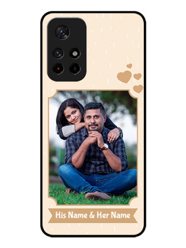 Custom Poco M4 Pro 5G Custom Glass Phone Case - with confetti love design